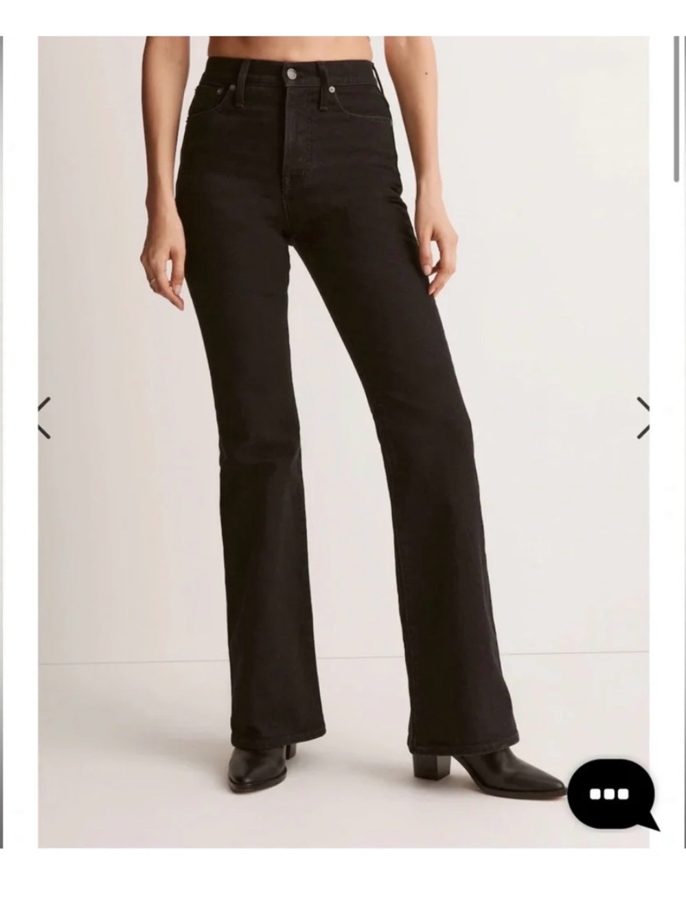 High-Rise Black Flare Jeans - Women 30T madewell the perfect vintage flare jean
